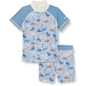 Playshoes Unisex Kinder UV-Schutz Bade-Set zweiteilig Schwimmshirt Badeshorts Badebekleidung, Dino Allover, 74/80 Playshoes Unisex Kinder UV-Schutz Bade-Set zweiteilig Schwimmshirt Badeshorts Badebekleidung, Dino Allover, 74/80