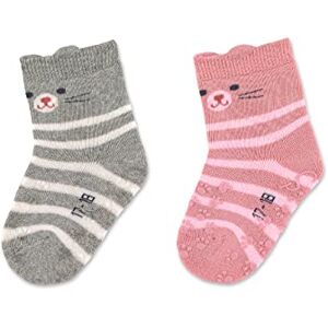 Sterntaler Mädchen Abs Krabbelsocken Dp Katze Socken, Hellgrau Melange, 18 EU Sterntaler Mädchen Abs Krabbelsocken Dp Katze Socken, Hellgrau Melange, 18 EU