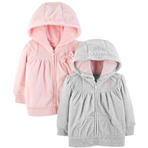 Simple Joys by Carter's Fleece-Pullover mit Kapuze, für Babys, Mädchen, 2er-Pack ,Light Gray/Pink ,12 Months Simple Joys by Carter's Fleece-Pullover mit Kapuze, für Babys, Mädchen, 2er-Pack ,Light Gray/Pink ,12 Months