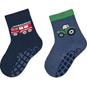 Sterntaler Baby Jungen Fliesen Socken Baby ABS-Söckchen Doppelpack Feuerwehr Fliesen Rutsch Socken Baby aus Baumwolle marine, 18 Sterntaler Baby Jungen Fliesen Socken Baby ABS-Söckchen Doppelpack Feuerwehr Fliesen Rutsch Socken Baby aus Baumwolle marine, 18