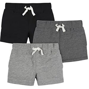 Gerber Baby-Jungen 3er-Pack Pull-On-Strickshorts, Grau und Schwarz, 18 Monate Gerber Baby-Jungen 3er-Pack Pull-On-Strickshorts, Grau und Schwarz, 18 Monate