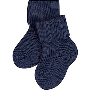 FALKE Unisex Baby Socken Flausch B So Wolle Baumwolle einfarbig 1 Paar, Blau Dark Navy 6370, 62-68 FALKE Unisex Baby Socken Flausch B So Wolle Baumwolle einfarbig 1 Paar, Blau Dark Navy 6370, 62-68
