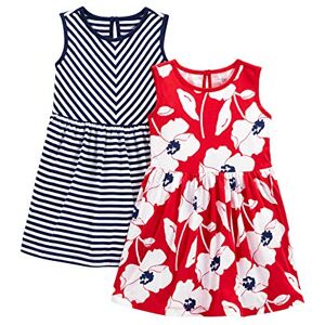 Simple Joys by Carter's Baby Mädchen Short-Sleeve and Sleeveless Dress Sets, Pack of 2 Lässiges Kleid, Marineblau Streifen/Rot Mohnblumenaufdruck, 18 Monate (2er Pack) Simple Joys by Carter's Baby Mädchen Short-Sleeve and Sleeveless Dress Sets, Pack of 2 Lässiges Kleid, Marineblau Streifen/Rot Mohnblumenaufdruck, 18 Monate (2er Pack)