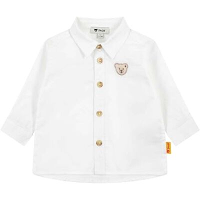 Steiff Hemd Langarm EU Größe 56 Bright White, Jungen-Hemd mit Kragen, Babyhemd, schick und bequem, lockere und Bequeme Passform, waschmaschinenfest Steiff Hemd Langarm EU Größe 56 Bright White, Jungen-Hemd mit Kragen, Babyhemd, schick und bequem, lockere und Bequeme Passform, waschmaschinenfest