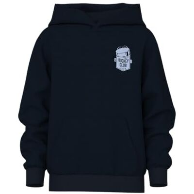 NAME IT Jungen Nkmvugo Ls Nreg Sweat Wh Bru, Black, 122-128 NAME IT Jungen Nkmvugo Ls Nreg Sweat Wh Bru, Black, 122-128