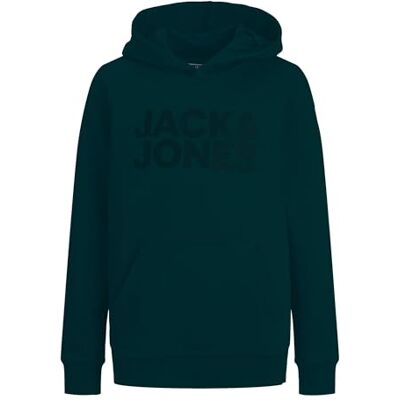 JACK & JONES Jungen Jjecorp Logo Sweat Hood Noos Jr Sweatshirt JACK & JONES Jungen Jjecorp Logo Sweat Hood Noos Jr Sweatshirt