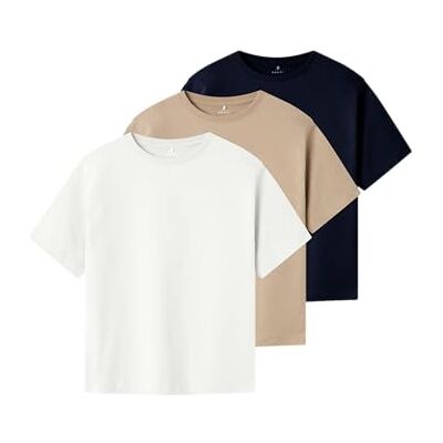 NAME IT Jungen Nkmvobbo 3P Ss Loose Top Noos, Dark Sapphire, 104 EU NAME IT Jungen Nkmvobbo 3P Ss Loose Top Noos, Dark Sapphire, 104 EU