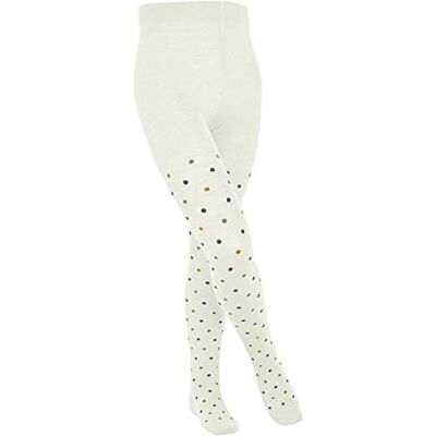 FALKE Unisex Kinder Strumpfhose Multidot K Ti Baumwolle dick gemustert 1 Stück, Weiß Off-White 2040, 152-164 FALKE Unisex Kinder Strumpfhose Multidot K Ti Baumwolle dick gemustert 1 Stück, Weiß Off-White 2040, 152-164