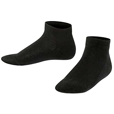 FALKE Unisex Kinder Sneakersocken Family K Sn nachhaltige Baumwolle kurz einfarbig 1 Paar, Schwarz Black 3000, 31-34 FALKE Unisex Kinder Sneakersocken Family K Sn nachhaltige Baumwolle kurz einfarbig 1 Paar, Schwarz Black 3000, 31-34