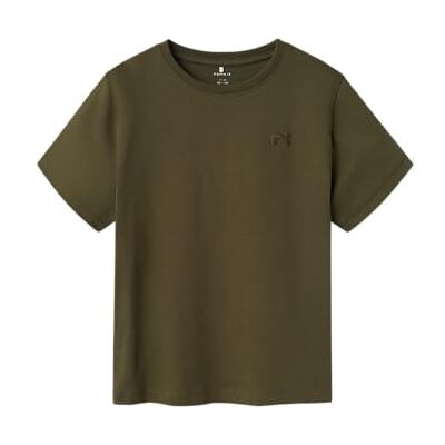 NAME IT Jungen Nkmgreg Nreg Top Noos T-Shirt, Olive Night, 158-164 EU NAME IT Jungen Nkmgreg Nreg Top Noos T-Shirt, Olive Night, 158-164 EU