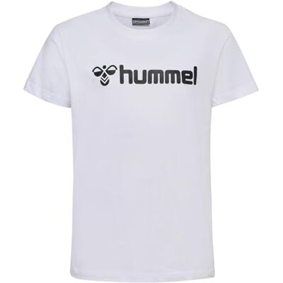 hummel Mover Cotton T-Shirt S/S Kids Sport Tshirt für Mädchen und Jungen, Unisex T Shirt mit Logo, Angenehm Weicher Stoff aus 100% Baumwolle, Casual & Basic Sportbekleidung, Weiss (1er Pack) hummel Mover Cotton T-Shirt S/S Kids Sport Tshirt für Mädchen und Jungen, Unisex T Shirt mit Logo, Angenehm Weicher Stoff aus 100% Baumwolle, Casual & Basic Sportbekleidung, Weiss (1er Pack)
