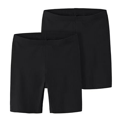 NAME IT Mädchen Nkfvivian 2p Solid Legging Noos Shorts, Schwarz, 146-152 EU NAME IT Mädchen Nkfvivian 2p Solid Legging Noos Shorts, Schwarz, 146-152 EU