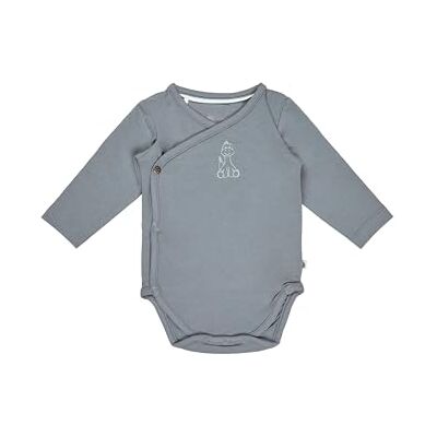 Sterntaler Wickelbody Langarm mit Dino Rexi Print – mit seitlichem Druckknopfverschluss – Baumwolljersey – Jungen Unterwäsche – bequem & pflegeleicht ab Geburt – graublau – Größe 62 Sterntaler Wickelbody Langarm mit Dino Rexi Print – mit seitlichem Druckknopfverschluss – Baumwolljersey – Jungen Unterwäsche – bequem & pflegeleicht ab Geburt – graublau – Größe 62