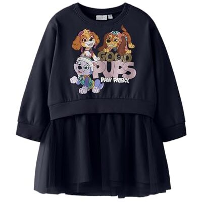 NAME IT Mädchen Nmfjara Paw Nreg SWE Dress Bru Cplg, Navy Blazer, 98 NAME IT Mädchen Nmfjara Paw Nreg SWE Dress Bru Cplg, Navy Blazer, 98