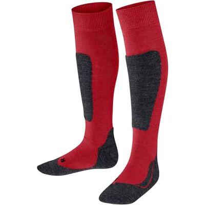 FALKE Unisex Kinder Skisocken Active Ski K Kh Wolle Funktionsmaterial warm dick 1 Paar, Rot Lipstick 8000, 31-34 FALKE Unisex Kinder Skisocken Active Ski K Kh Wolle Funktionsmaterial warm dick 1 Paar, Rot Lipstick 8000, 31-34