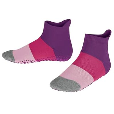 FALKE Unisex Kinder Stoppersocken Colour Block K Hp Baumwolle rutschhemmende Noppen 1 Paar, Blau Deep Lilac 6963, 27-30 FALKE Unisex Kinder Stoppersocken Colour Block K Hp Baumwolle rutschhemmende Noppen 1 Paar, Blau Deep Lilac 6963, 27-30