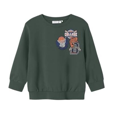 NAME IT Jungen Nmmleland Ls Nreg Sweat Box Bru, Garden Topiary, 104 NAME IT Jungen Nmmleland Ls Nreg Sweat Box Bru, Garden Topiary, 104