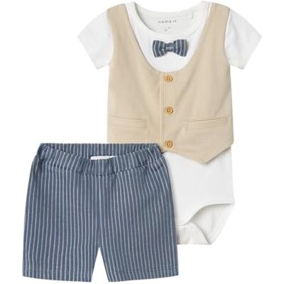 NAME IT Herren Nbmhelmar Shorts Set, Blue Mirage, 74 NAME IT Herren Nbmhelmar Shorts Set, Blue Mirage, 74