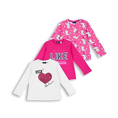 Chicco , Set Langarm-T-Shirts aus Baumwolle, Mädchen-T-Shirt, Designed in Italy Chicco , Set Langarm-T-Shirts aus Baumwolle, Mädchen-T-Shirt, Designed in Italy