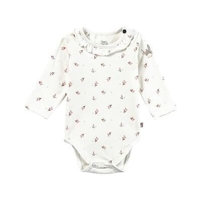 Sterntaler Body Blümchen Mädchen Body aus Baumwoll Jersey mit Allover Druck Langarm Baby Body mit Volant und Esel Emmi Girl Print, Druckknöpfe im Schritt und Schulter, Ecru, Größe 74 Sterntaler Body Blümchen Mädchen Body aus Baumwoll Jersey mit Allover Druck Langarm Baby Body mit Volant und Esel Emmi Girl Print, Druckknöpfe im Schritt und Schulter, Ecru, Größe 74