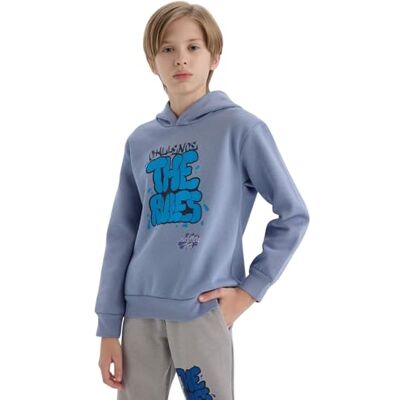 DeFacto Hoodie Jungen Jungen Kapuzenpullover Blue 13/14 DeFacto Hoodie Jungen Jungen Kapuzenpullover Blue 13/14