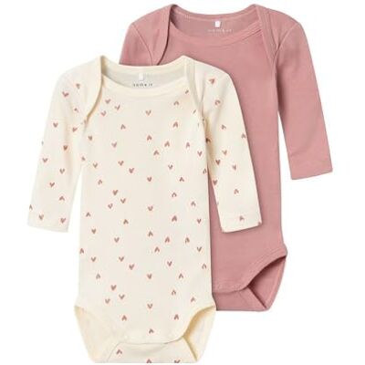NAME IT Baby Mädchen Nbfbody 2p Ls Buttercream Hearts Noos, Buttercream, 74 NAME IT Baby Mädchen Nbfbody 2p Ls Buttercream Hearts Noos, Buttercream, 74
