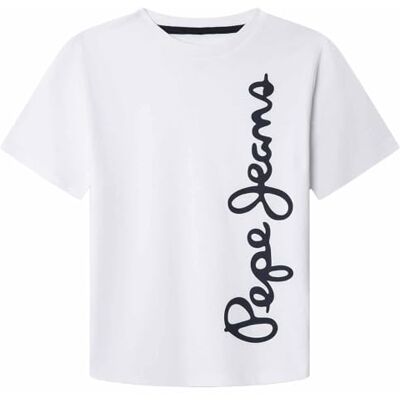 Pepe Jeans Jungen Waldo T-Shirt, Weiß (Weiß), 14 Jahre Pepe Jeans Jungen Waldo T-Shirt, Weiß (Weiß), 14 Jahre