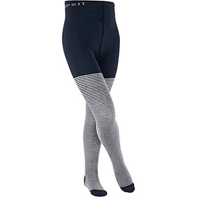 ESPRIT Unisex Kinder Strumpfhose Fine Stripe K TI Baumwolle dick gemustert 1 Stück, Blau (Marine 6120), 122-128 ESPRIT Unisex Kinder Strumpfhose Fine Stripe K TI Baumwolle dick gemustert 1 Stück, Blau (Marine 6120), 122-128