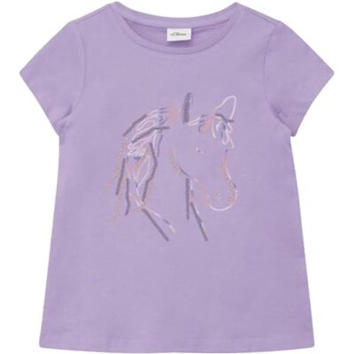 s.Oliver Junior Mädchen Shirt 2178139 Lilac/PINK 128/134 s.Oliver Junior Mädchen Shirt 2178139 Lilac/PINK 128/134