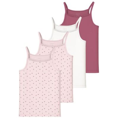 NAME IT Mädchen Nkfstrap Top 4P AOP Noos, Mauve Morn, Numeric 110 EU NAME IT Mädchen Nkfstrap Top 4P AOP Noos, Mauve Morn, Numeric 110 EU