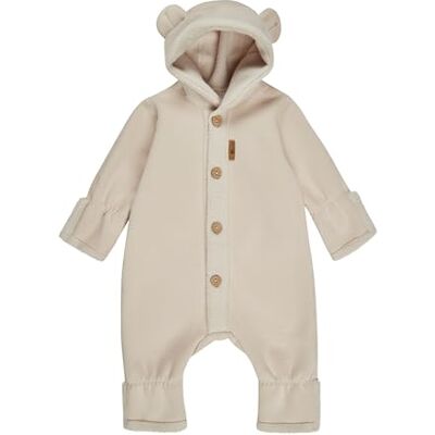 Sterntaler Overall aus Baumwoll-Mischgewebe mit Teddyfleece – Unisex Baby und Kinder Strampler – temperaturausgleichend, mit Kokosknöpfen und Stulpen, beige, Größe 86 Sterntaler Overall aus Baumwoll-Mischgewebe mit Teddyfleece – Unisex Baby und Kinder Strampler – temperaturausgleichend, mit Kokosknöpfen und Stulpen, beige, Größe 86