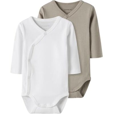 NAME IT Unisex Nbnbody 2P Ls Wrap Solid Noos, Pure Cashmere, Numeric_62 (2er Pack) NAME IT Unisex Nbnbody 2P Ls Wrap Solid Noos, Pure Cashmere, Numeric_62 (2er Pack)