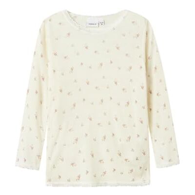 NAME IT Mädchen NMFWANG Wool Needle LS TOP NOOS Langarmshirt 13228432,Snow White 3,110 NAME IT Mädchen NMFWANG Wool Needle LS TOP NOOS Langarmshirt 13228432,Snow White 3,110