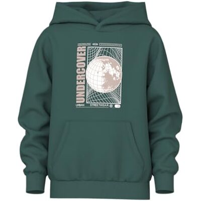 NAME IT Jungen Nkmvugo Ls Nreg Sweat Wh Bru, Bistro Green, 122/128 cm NAME IT Jungen Nkmvugo Ls Nreg Sweat Wh Bru, Bistro Green, 122/128 cm