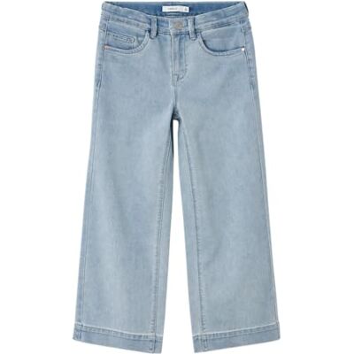 NAME IT Mädchen Nkfrose Hw Wide 1356-on Noos Jeans, Light Blue Denim, 140 EU NAME IT Mädchen Nkfrose Hw Wide 1356-on Noos Jeans, Light Blue Denim, 140 EU