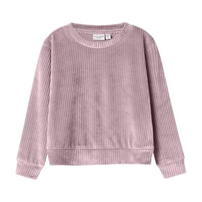 NAME IT Mädchen Nmfveloa Ls Velvet Short Top, Keepsake Lilac, 98 cm NAME IT Mädchen Nmfveloa Ls Velvet Short Top, Keepsake Lilac, 98 cm
