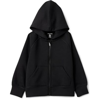 Amazon Essentials Mädchen Atmungsaktiver Relaxed-Fit-Hoodie mit Reißverschluss, Sweatjacke, Schwarz, 6-7 Jahre Amazon Essentials Mädchen Atmungsaktiver Relaxed-Fit-Hoodie mit Reißverschluss, Sweatjacke, Schwarz, 6-7 Jahre