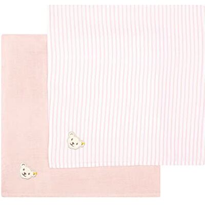 Steiff L000030052 Baby Mullwindel - Unisex, Silber Pink - Baby Mullwindeln Steiff L000030052 Baby Mullwindel - Unisex, Silber Pink - Baby Mullwindeln
