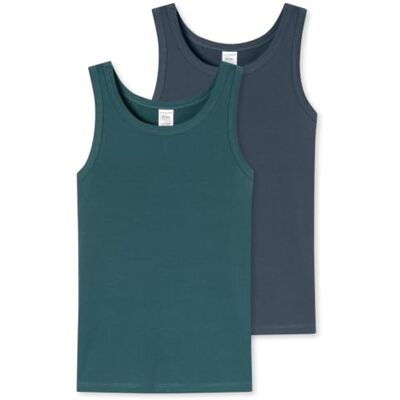 Schiesser Jungen 2 Pack Unterhemd 95/5 Baumwolle Größe 140 bis 176 Schiesser Jungen 2 Pack Unterhemd 95/5 Baumwolle Größe 140 bis 176