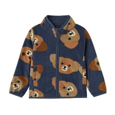 NAME IT Jungen Nmmmeeko Fleece Jacket Aop2, Vintage Indigo, Numeric_92 NAME IT Jungen Nmmmeeko Fleece Jacket Aop2, Vintage Indigo, Numeric_92