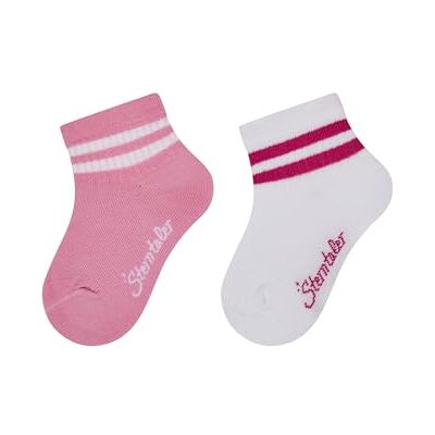 Sterntaler Active Socken Kurz Doppelpack – Baby- und Kinder-Socken im Doppelpack, uni mit Rippenmuster, Coolmax Funktionsmaterial, perlrosa, Größe 34 Sterntaler Active Socken Kurz Doppelpack – Baby- und Kinder-Socken im Doppelpack, uni mit Rippenmuster, Coolmax Funktionsmaterial, perlrosa, Größe 34