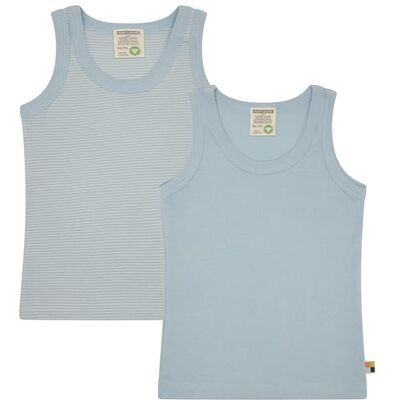 loud + proud Doppelpack Kinder Unterhemd, Tanktop, Feinripp aus Bio Baumwolle und GOTS Zertifiziert loud + proud Doppelpack Kinder Unterhemd, Tanktop, Feinripp aus Bio Baumwolle und GOTS Zertifiziert