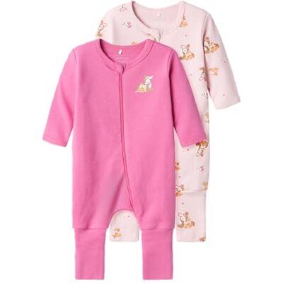 NAME IT Baby Mädchen Girl 2er-Pack Schlafanzug, Ibis Rose, 68 EU NAME IT Baby Mädchen Girl 2er-Pack Schlafanzug, Ibis Rose, 68 EU