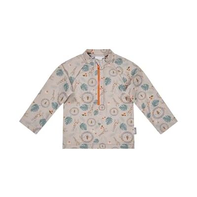 Sterntaler Badeshirt Safari – Baby- und Kinder-Badeshirt aus Bademodenstoff mit Elasthan, Langarm, Safari-Muster, Reißverschluss mit Kinnschutz, Stehkragen, UV-Schutz 50+, beige, Größe 92 Sterntaler Badeshirt Safari – Baby- und Kinder-Badeshirt aus Bademodenstoff mit Elasthan, Langarm, Safari-Muster, Reißverschluss mit Kinnschutz, Stehkragen, UV-Schutz 50+, beige, Größe 92