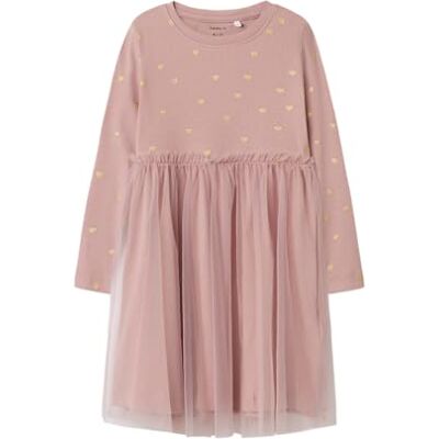 NAME IT Mädchen Nmfnadja Dress Noos Kleid, Deauville Mauve, 92 EU NAME IT Mädchen Nmfnadja Dress Noos Kleid, Deauville Mauve, 92 EU