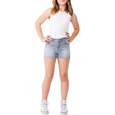 LTB Jeans Shorts für Mädchen Layla G Bermudas Slim Mittlere Taille mit Reißverschluss in Grau aus Baumwollmischung Größe 152CM LTB Jeans Shorts für Mädchen Layla G Bermudas Slim Mittlere Taille mit Reißverschluss in Grau aus Baumwollmischung Größe 152CM