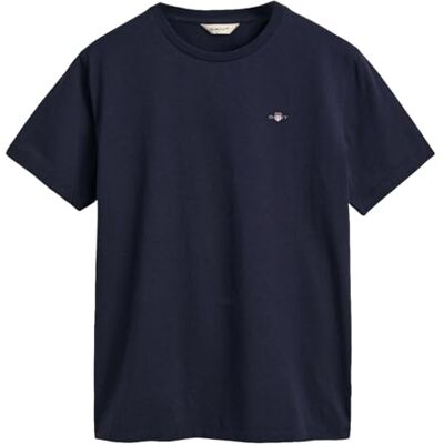 GANT Unisex Kinder Shield T-Shirt, Evening Blue, 146-152 EU GANT Unisex Kinder Shield T-Shirt, Evening Blue, 146-152 EU