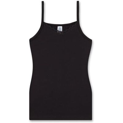 Sanetta Mädchen-Unterhemd Schwarz Hochwertiges und nachhaltiges Unterhemd für Mädchen aus Baumwoll-Mix. Unterwäsche für Mädchen Sanetta Mädchen-Unterhemd Schwarz Hochwertiges und nachhaltiges Unterhemd für Mädchen aus Baumwoll-Mix. Unterwäsche für Mädchen