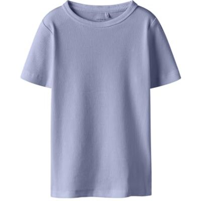 NAME IT Mädchen Nkfnakal Ss Slim Top Noos, Purple Impression, 134/140 cm NAME IT Mädchen Nkfnakal Ss Slim Top Noos, Purple Impression, 134/140 cm