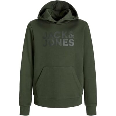 JACK & JONES Jungen Jjecorp Logo Sweat Hood Noos Jr Sweatshirt JACK & JONES Jungen Jjecorp Logo Sweat Hood Noos Jr Sweatshirt
